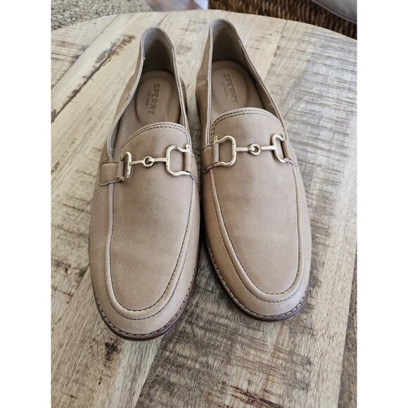 Sperry Seaport Gold Buckle Loafers Women's Size 9.5 Driving Shoes Preppy Coastal - Picture 1 of 13